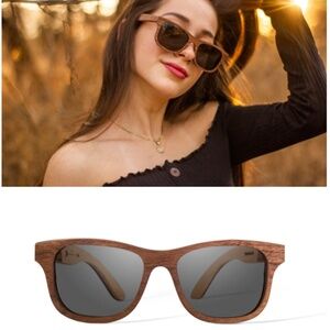 NIB: BANG Mexico: Wooden Polarized Sunglasses: Native Walnut